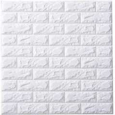 3D nástenný panel z bielych tehál (70 x 77 cm)