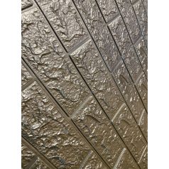 Tehlový 3D nástenný panel Silver (70x77cm) - samolepiaci