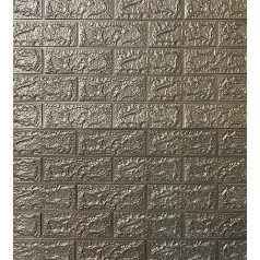 Tehlový 3D nástenný panel Silver (70x77cm) - samolepiaci