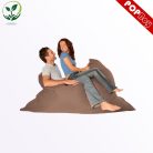 XXL sedací vak (hnedý)