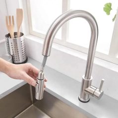   Prémiová kuchynská batéria s výsuvnou hlavicou a zosilňovačom tlaku