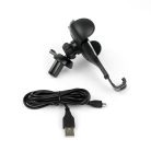 Držiak na telefón do auta v tvare kruhu a bezdrôtová rýchlonabíjačka