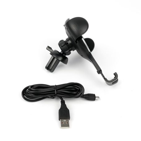 Držiak na telefón do auta v tvare kruhu a bezdrôtová rýchlonabíjačka