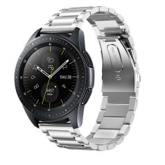   22 mm-vý premiový kovový remienok na smart hodinky v striebornej farbe (Italy Design)