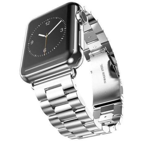 Steel Fit strieborný veľký remienok z nehrdzavejúcej ocele na hodinky Apple Watch 42/44/45/49