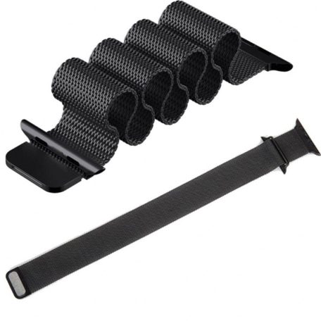 Miláno čierny kovový remienok na hodinky Apple Watch 38/40/41 (magnetický)