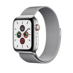   Miláno strieborný veľký kovový remienok na hodinky Apple Watch 42/42/45/49 (magnetický)