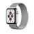 Miláno strieborný veľký kovový remienok na hodinky Apple Watch 42/42/45/49 (magnetický)