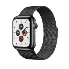   Miláno čierný veľký kovový remienok na hodinky Apple Watch 42/42/45/49 (magnetický)