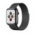 Miláno čierný veľký kovový remienok na hodinky Apple Watch 42/42/45/49 (magnetický)