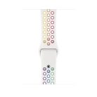 Sports Wear White-Rainbow veľký silikonový remienok na hodinky Apple Watch 42/44/45/49