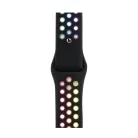 Sports Wear Black-Rainbow silikónový remienok na hodinky Apple Watch 38/40/41