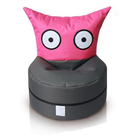 OWL detský sedací vak rozkošný tvor (pink-antracit)