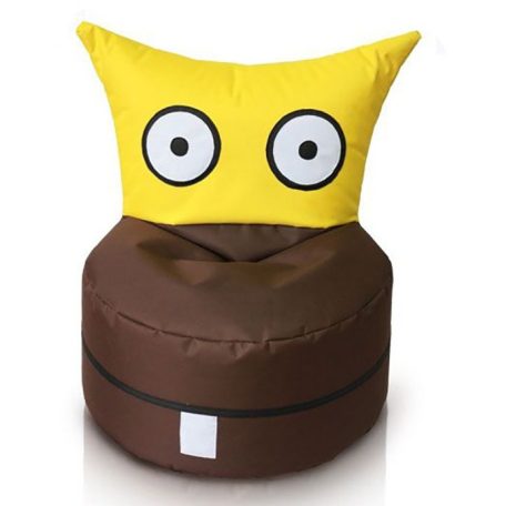 OWL detský sedací vak rozkošný tvor (hnedo-žltý)