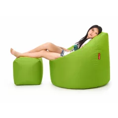 Grande XXXL sedací vak + Darček puff (lime green)