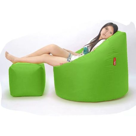Grande XXXL sedací vak + Darček puff (lime green)