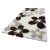 Shaggy bielo-béžový kvetovaný koberec 120x170 cm rozmery