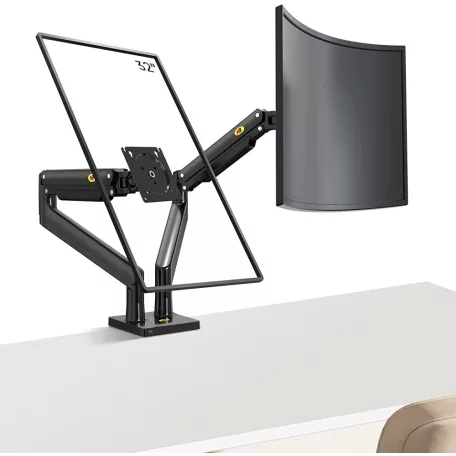 Nastaviteľný dvojitý otočný stojan na stolný monitor (22"-32") pre uhlopriečky obrazovky od 56 cm do 81 cm