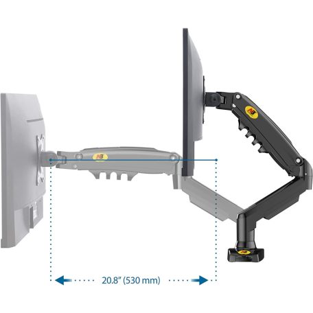 Nastaviteľný otočný stojan pre stolný monitor (17"-30") pre uhlopriečku obrazu od 43 cm do 76 cm