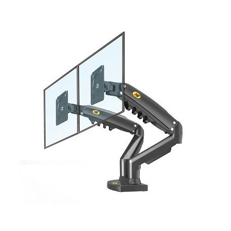 Nastaviteľný dvojitý otočný stojan na stolný monitor (17"-27") pre uhlopriečky obrazovky od 43 cm do 68 cm