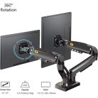 Nastaviteľný dvojitý otočný stojan na stolný monitor (17"-27") pre uhlopriečky obrazovky od 43 cm do 68 cm