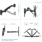 Nastaviteľný otočný stojan na stolný monitor (17"-35") pre uhlopriečku obrazu od 43 cm do 89 cm