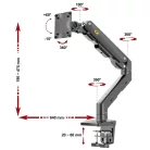 NB G50 výškovo nastaviteľný otočný stojan pre stolný monitor (27"-45") pre uhlopriečku obrazu od 71 cm do 118 cm - biela