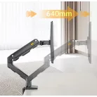 NB G50 výškovo nastaviteľný otočný stojan pre stolný monitor (27"-45") pre uhlopriečku obrazu od 71 cm do 118 cm - biela