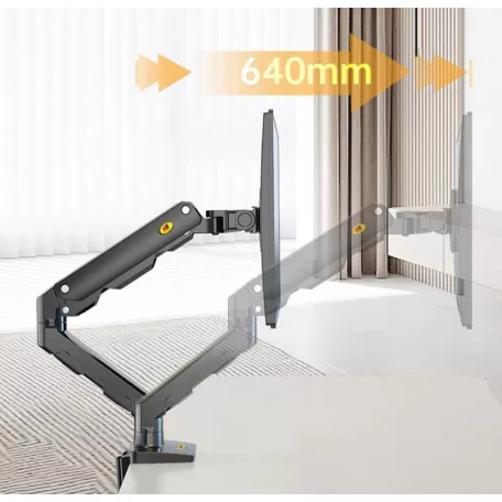 NB G50 výškovo nastaviteľný otočný stojan pre stolný monitor (27"-45") pre uhlopriečku obrazu od 71 cm do 118 cm - biela