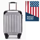 Kufor National Traveller s pevnými stenami a kolieskami - 55 x 22 x 35 cm - pre všetky letecké spoločnosti - sivý