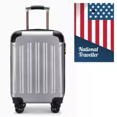   Kufor National Traveller s pevnými stenami a kolieskami - 55 x 22 x 35 cm - pre všetky letecké spoločnosti - sivý