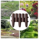 Sada 5-tich plastových zahrandich obrubníkov vo tvare plota v hnedej farbe