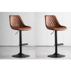   Štýlová barová stolička s nastaviteľnou výškou (2ks) - hnedá