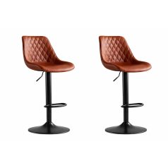   Štýlová barová stolička s nastaviteľnou výškou (2ks) - hnedá