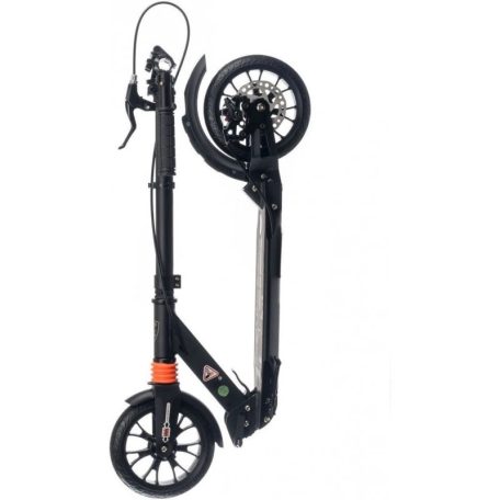 Skladacia kolobežka s dvojitým odpružením - nastaviteľná výška, brzdový systém zadného kolesa, silikónové kolieska