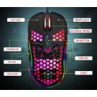 Weibo WB-919 herná optická 8-tlačidlová optická myš s LED diódami - 3200 dpi