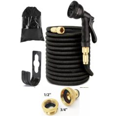   Záhradná hadica 22,5m s hlavicou postrekovača v čiernej farbe