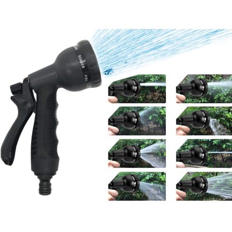 Záhradná hadica 22,5m s hlavicou postrekovača v čiernej farbe