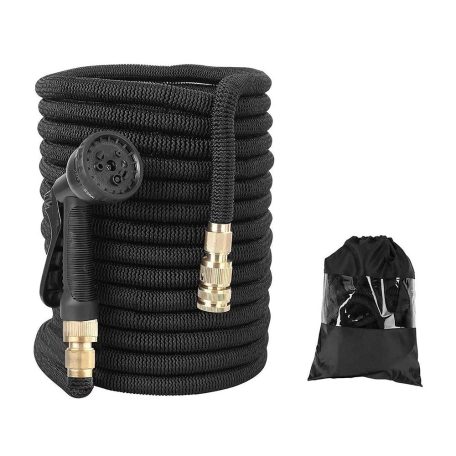 Záhradná hadica 30m s hlavicou postrekovača v čiernej farbe