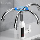 Okamžitý elektrický ohrievač vody s LED displejom v bielej farbe - 3000W