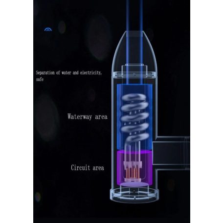 Okamžitý elektrický ohrievač vody s LED displejom v bielej farbe - 3000W