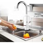 Okamžitý elektrický ohrievač vody v bielej farbe - 3000W