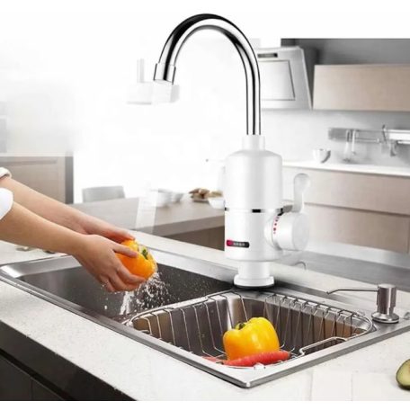 Okamžitý elektrický ohrievač vody v bielej farbe - 3000W