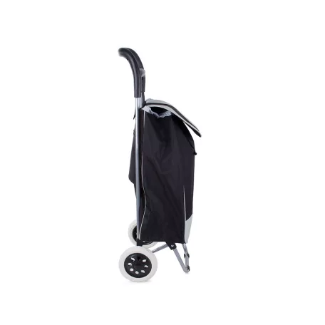  Nákupná taška skladacia na kolieskach - Čierno-sivá 