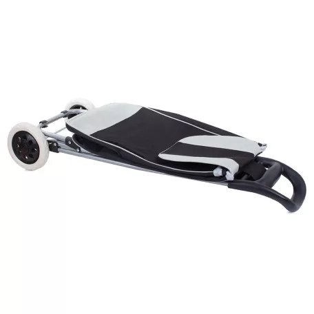  Nákupná taška skladacia na kolieskach - Čierno-sivá 