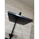 Štvorcová medená sprchová súprava s batériou - čierna farba