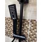 Štvorcová medená sprchová súprava s batériou - čierna farba