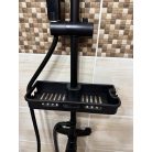 Štvorcová medená sprchová súprava s batériou - čierna farba