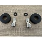 Štvorcová medená sprchová súprava s batériou - čierna farba