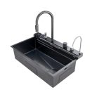 Elegantný nerezový multifunkčný kuchynský drez s dvojitou batériou, umývačka skla, LED displej, doska na krájanie